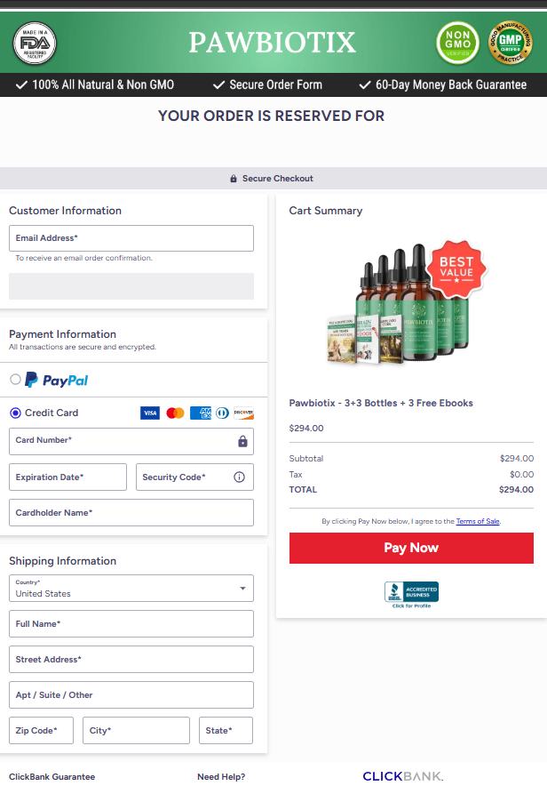 Pawbiotix - Secure checkout